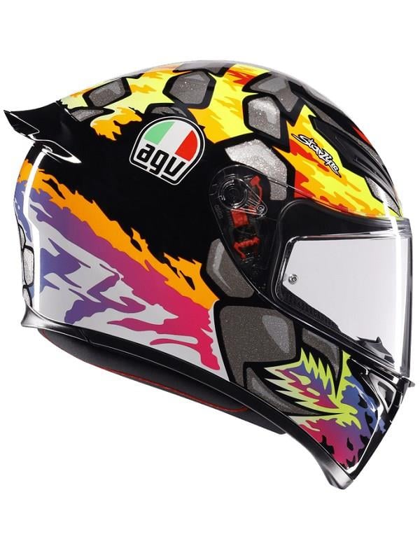 AGV-Agv K1 S Bezzecchi Kapalı Kask-Siyah Vizör