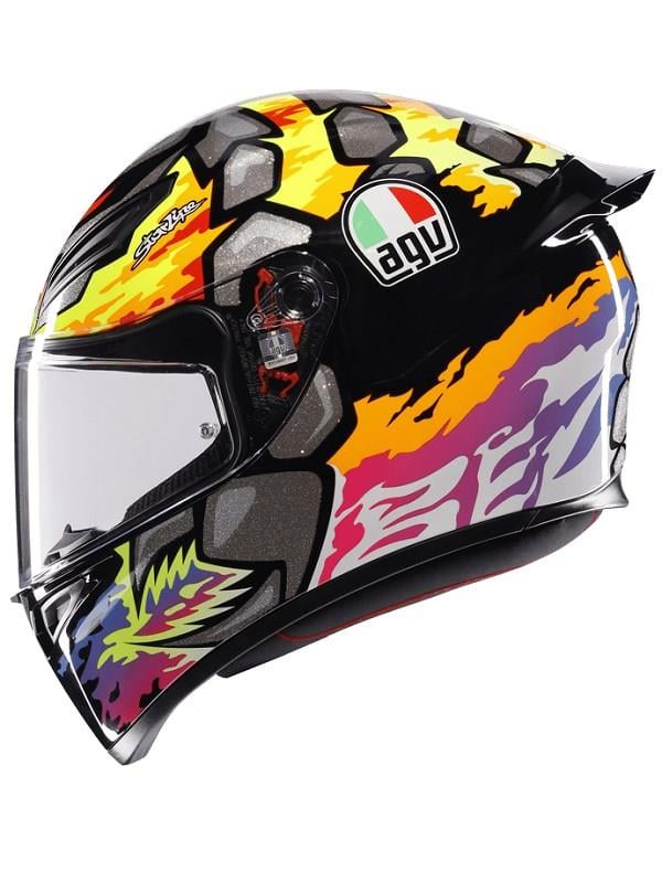 AGV-Agv K1 S Bezzecchi Kapalı Kask-Siyah Vizör