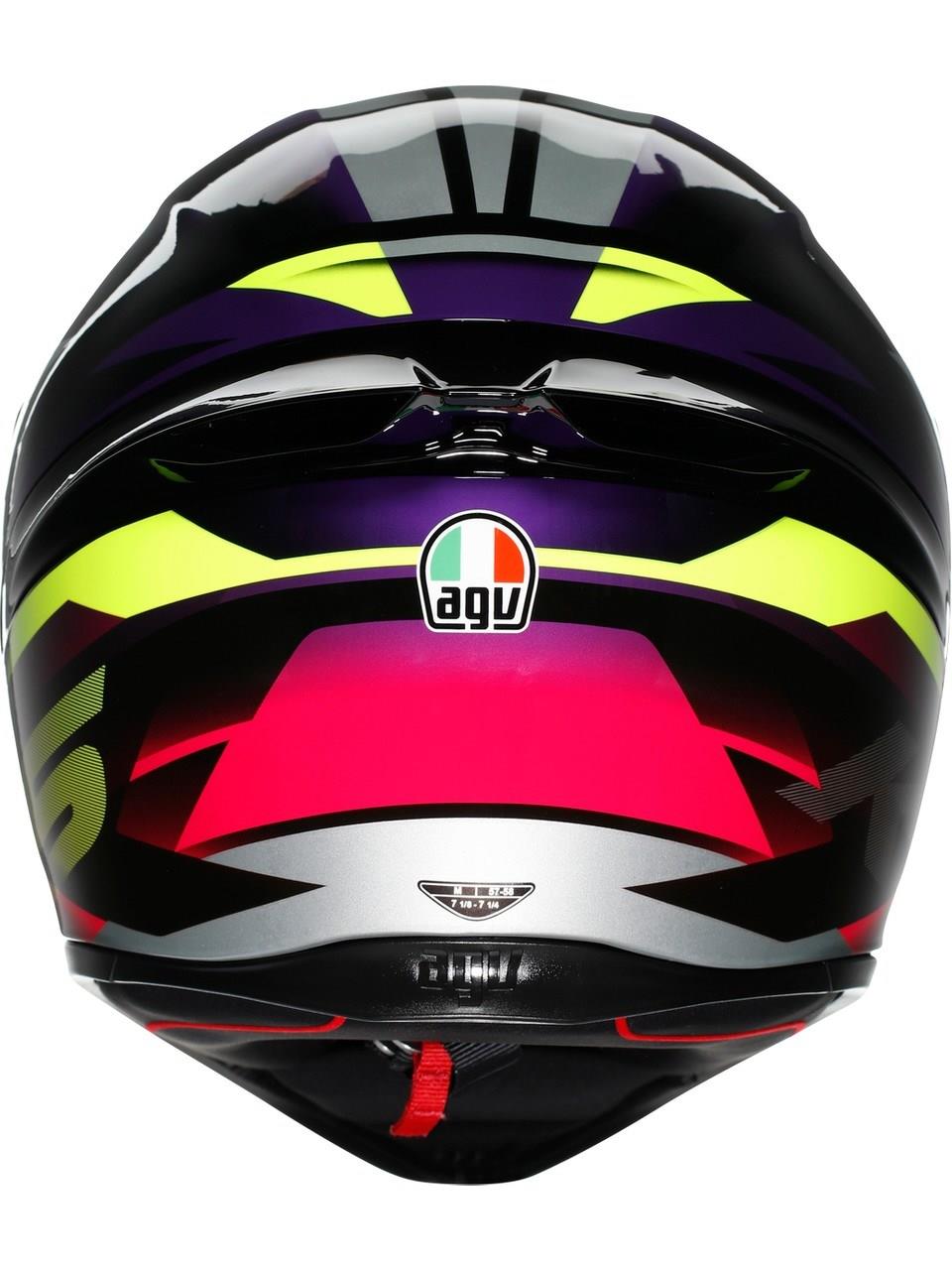 AGV-AGV K1 S E2206 FASTLAP BLACK PURPLE PINK M0196 - MAVİ VİZÖR