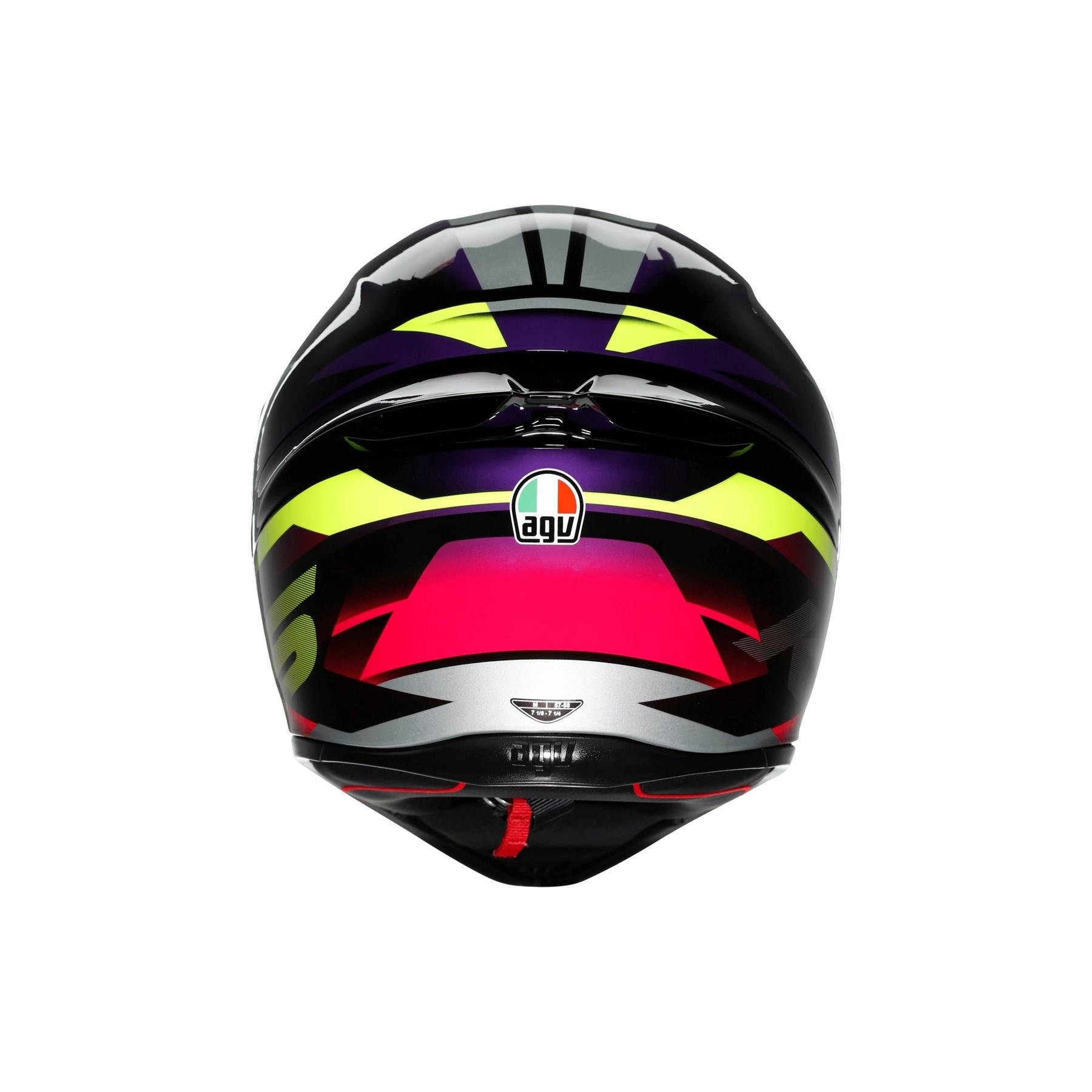AGV-AGV K1 S E2206 FASTLAP BLACK PURPLE PINK M0196 -Siyah Vizör