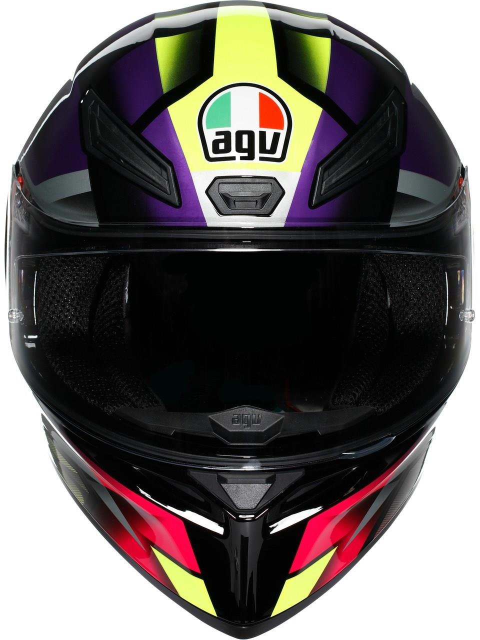 AGV-AGV K1 S E2206 FASTLAP BLACK PURPLE PINK M0196 - GOLD VİZÖR