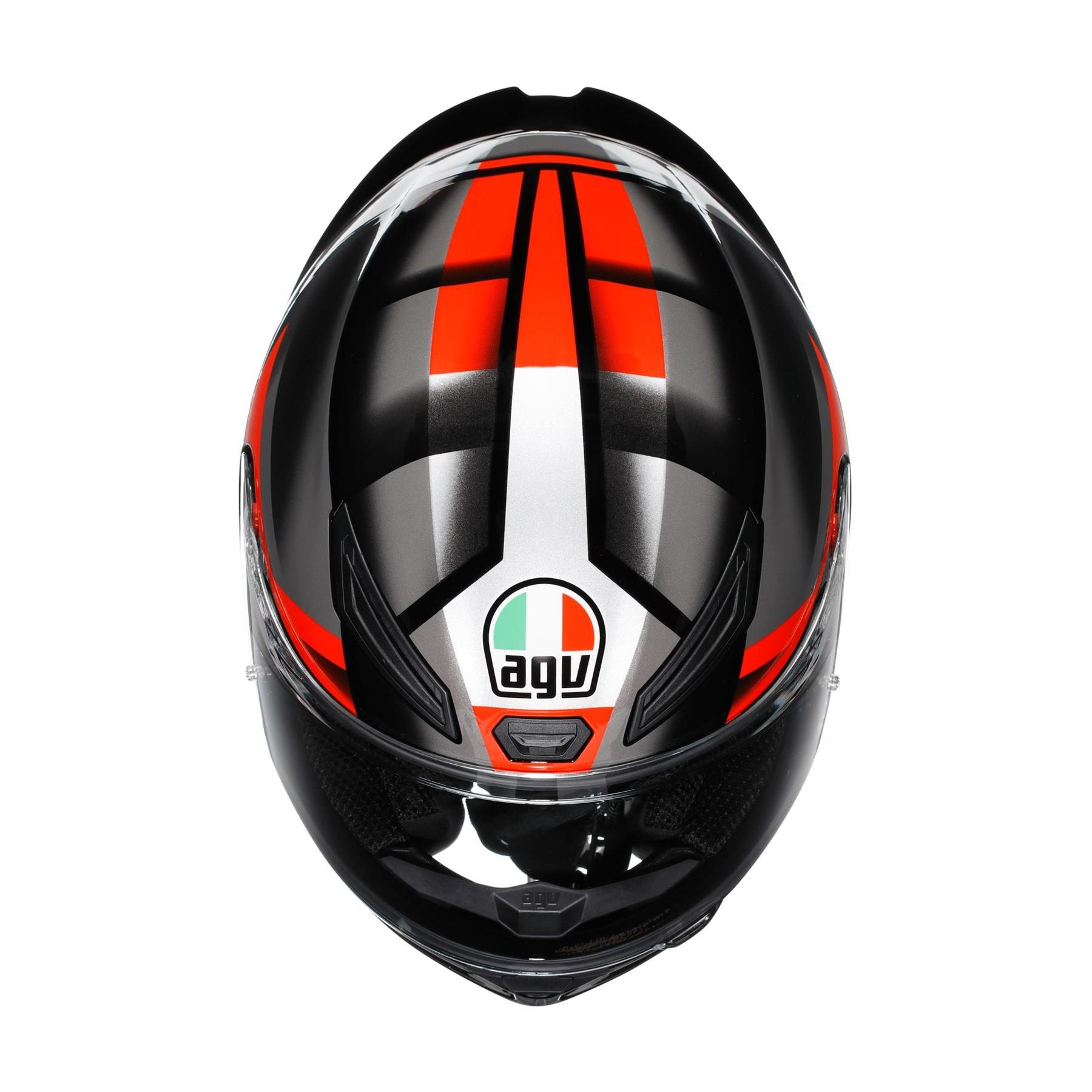 Agv K1 S Fastlap Black Grey Red Kapalı Kask