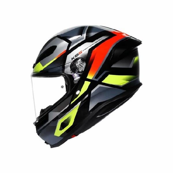 AGV KASK/K6 S MPLK ERAZER BLACK/RED YELLOW FLUO
