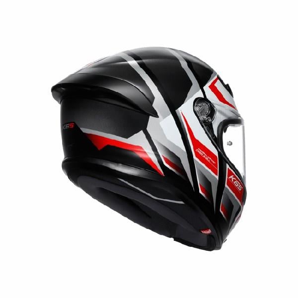 AGV KASK/K6 S MPLK KARVE MAT BLACK WHİTE RED CONFİGURATİON