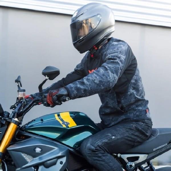 Dainese İgnite Camo Gray Black Fluo Red Air Tekstil Mont