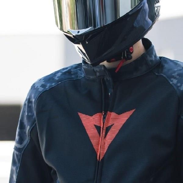 Dainese İgnite Camo Gray Black Fluo Red Air Tekstil Mont