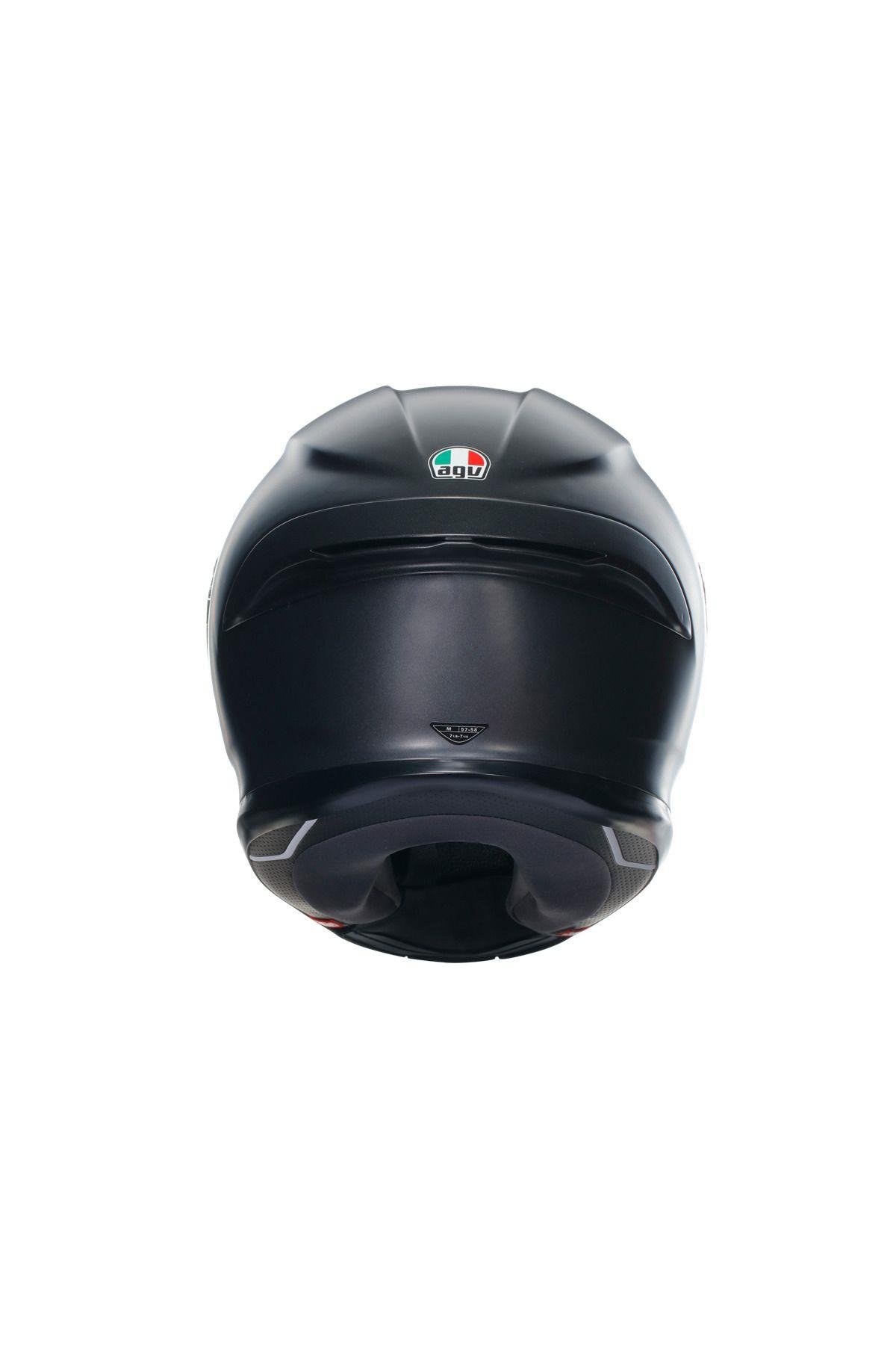 K6 S Mono Matt Black Kapalı Kask