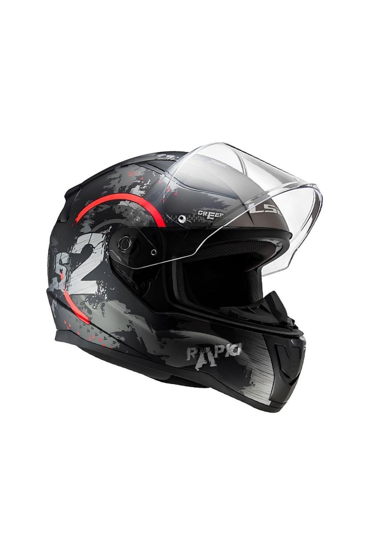 Rapid 2 Circle Mat Siyah-kırmızı Kask