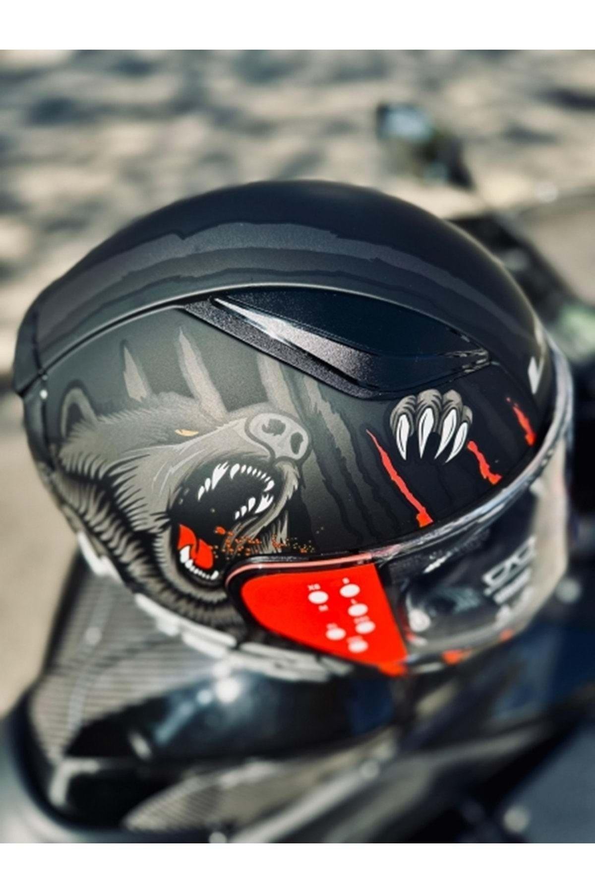 Rapid 2 Clawn Mat Siyah-gri-kırmızı Kask