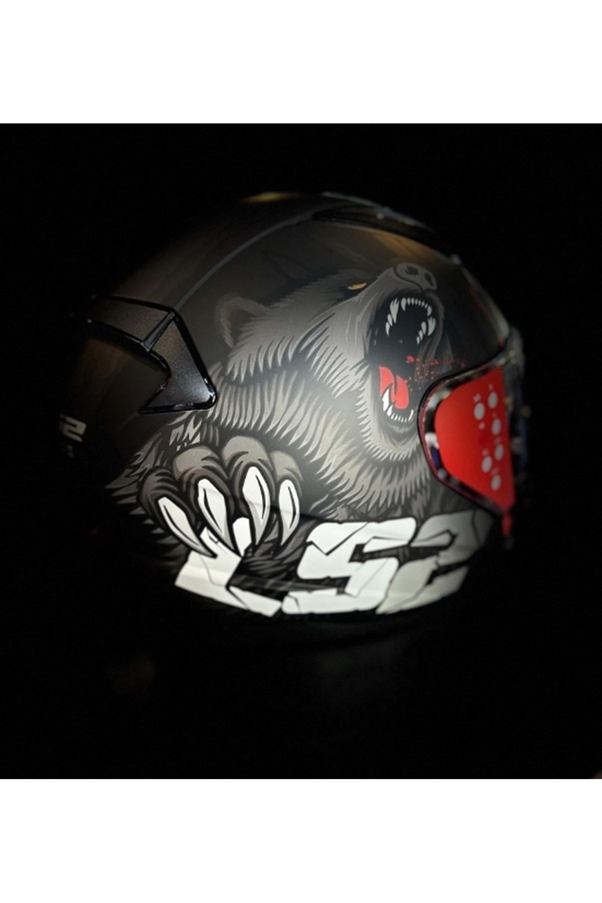 Rapid 2 Clawn Mat Siyah-gri-kırmızı Kask