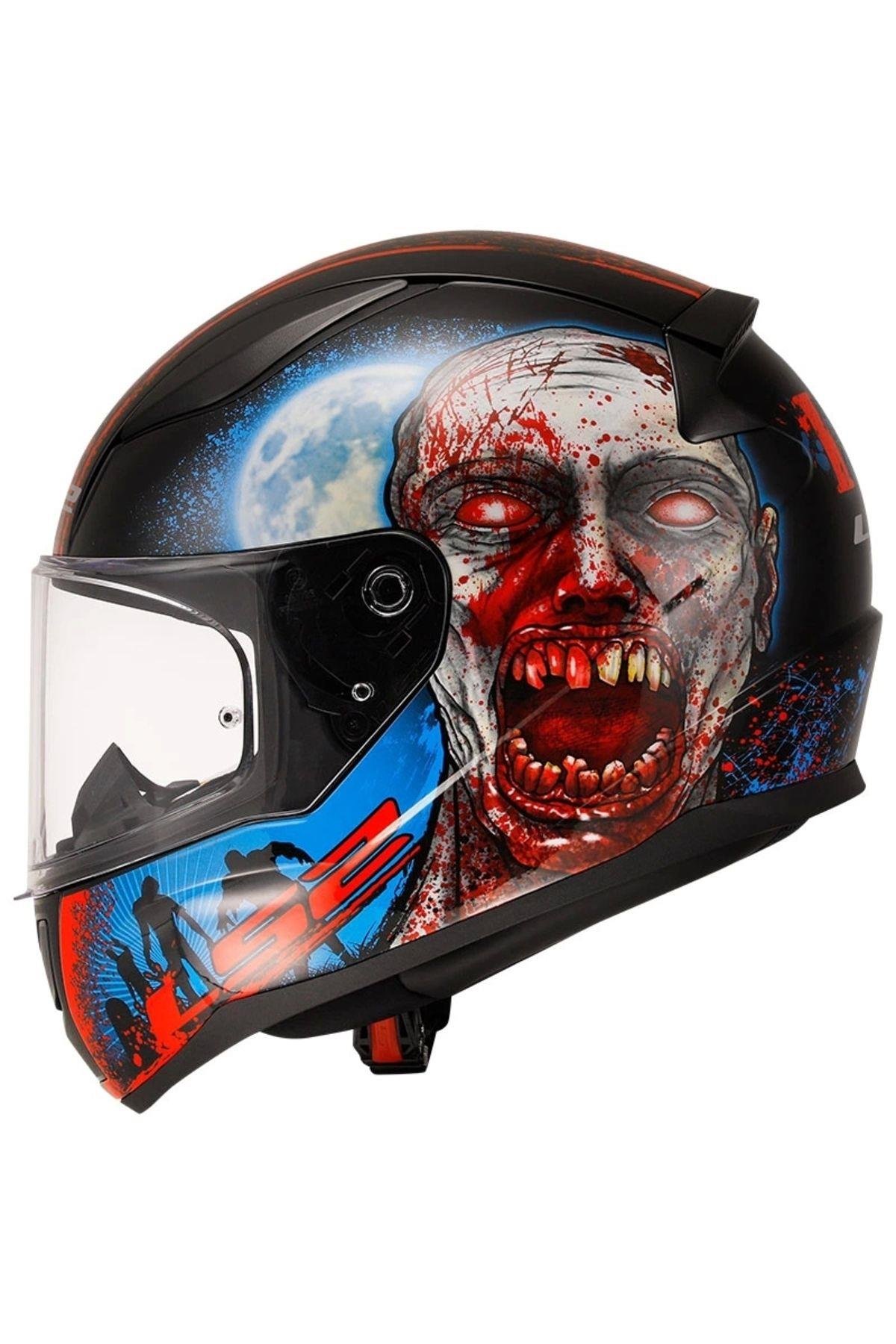 Rapıd 2 Zombıe Kapalı Kask Siyah - Kırmızı