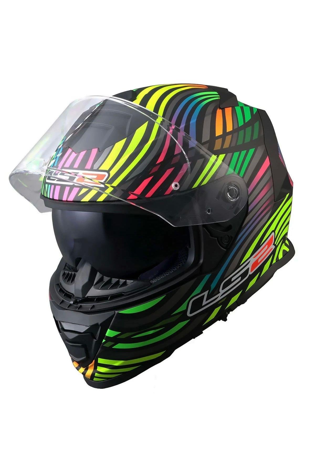 Storm 2 Power Mat Siyah-gökkuşağı Kask