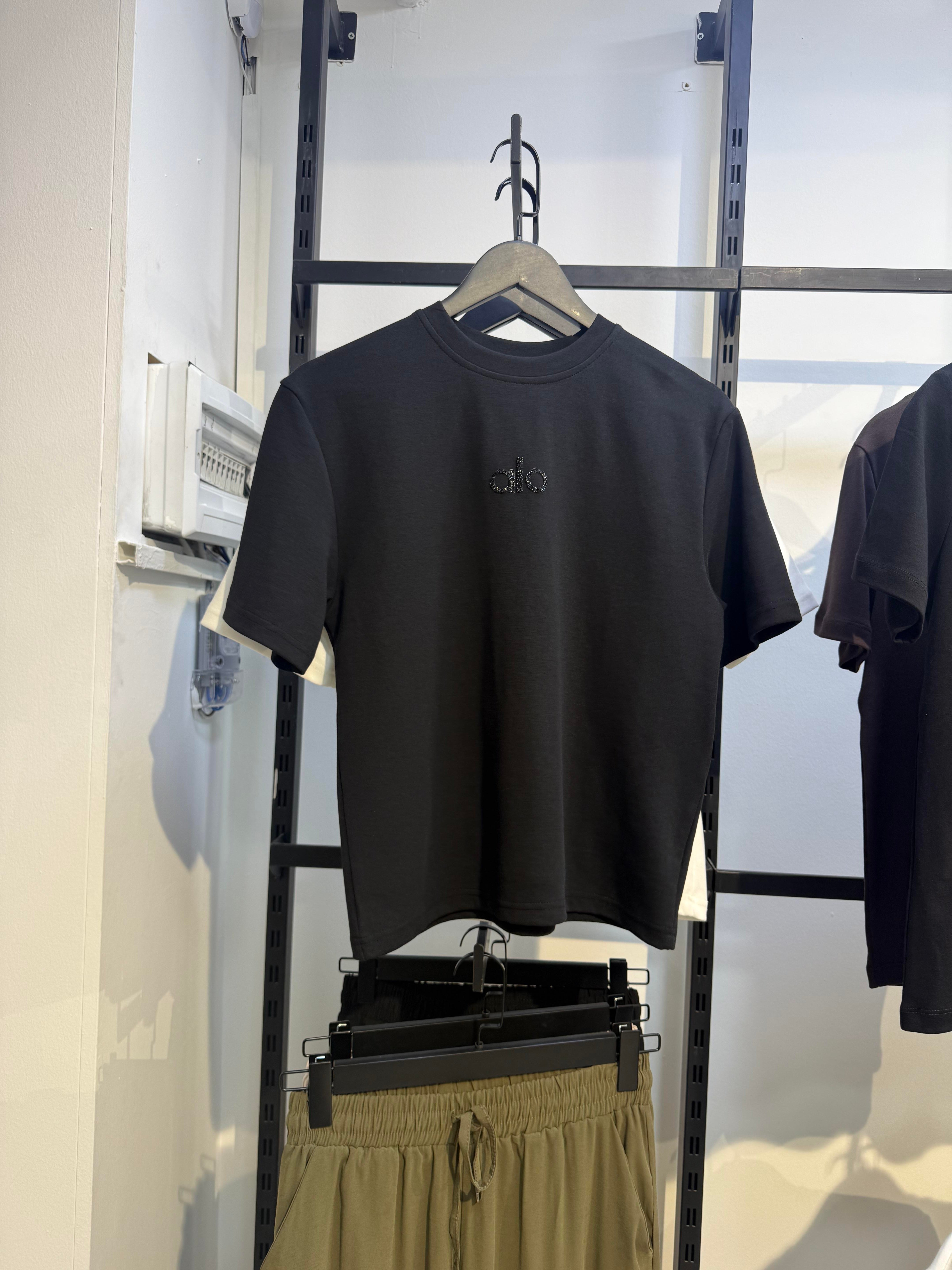 Al• taşlı tshirt - Siyah