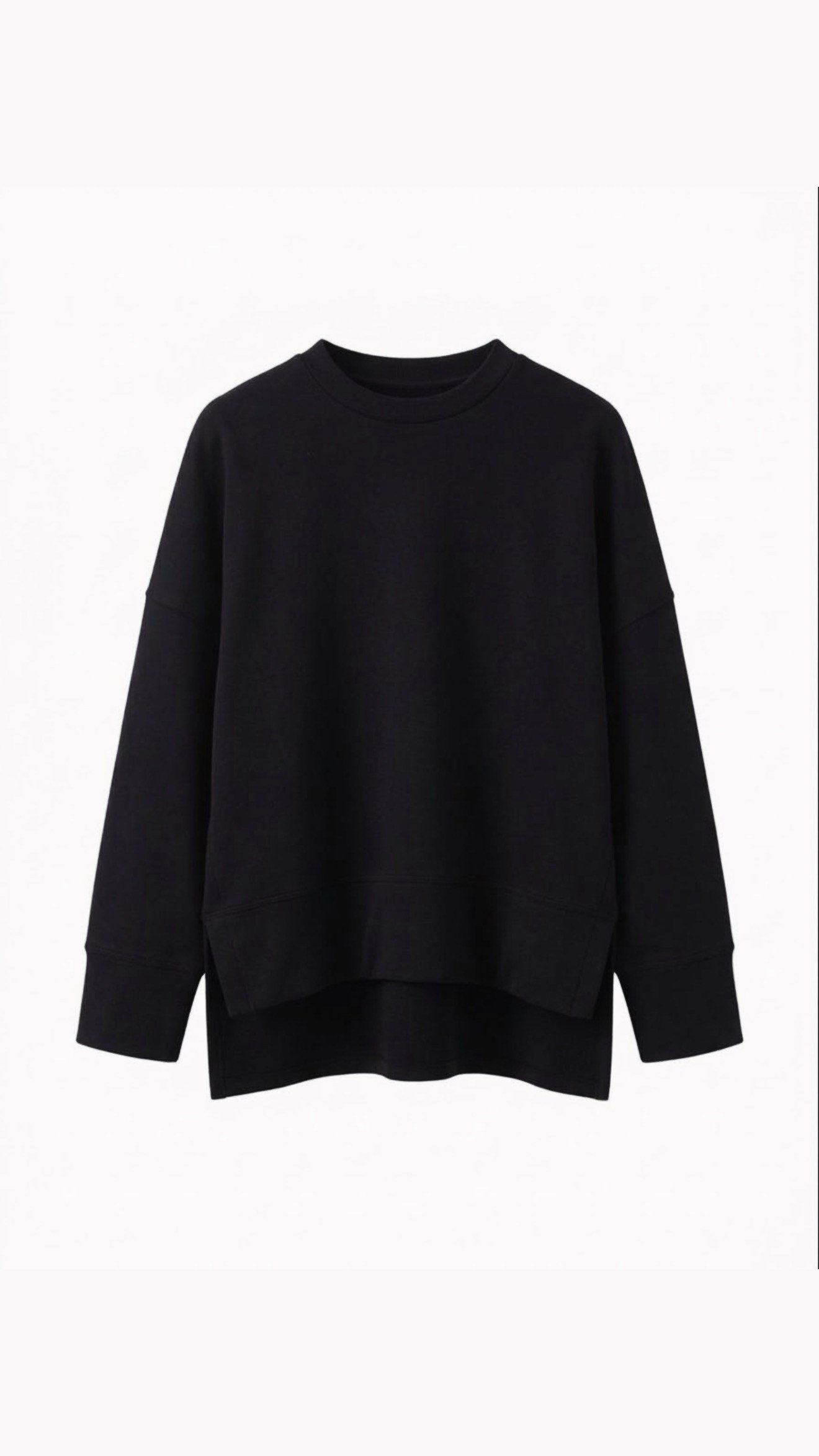 Basıc sweatshirt - Siyah