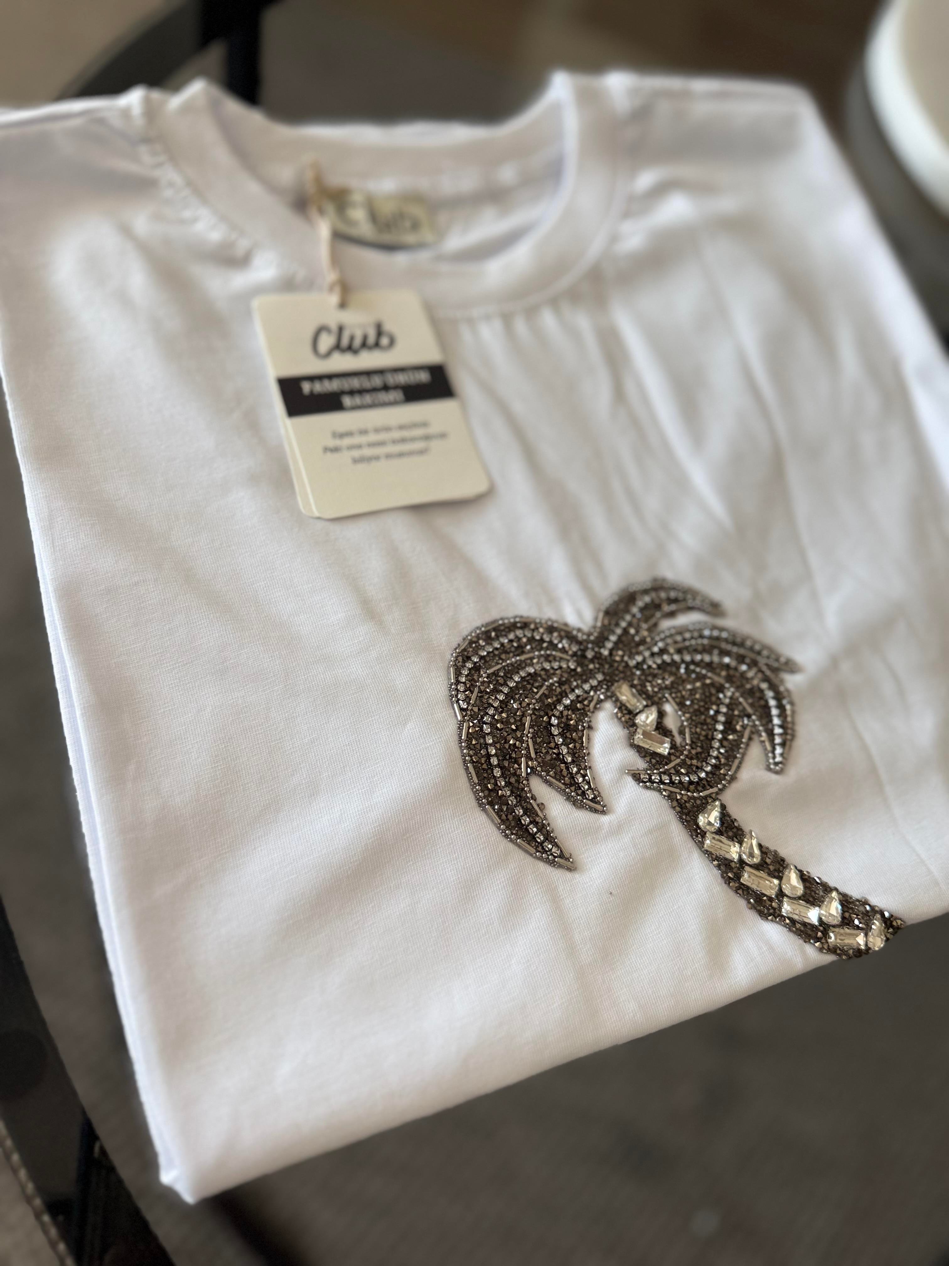 BEYMEN Taşlı T-Shirt Beyaz