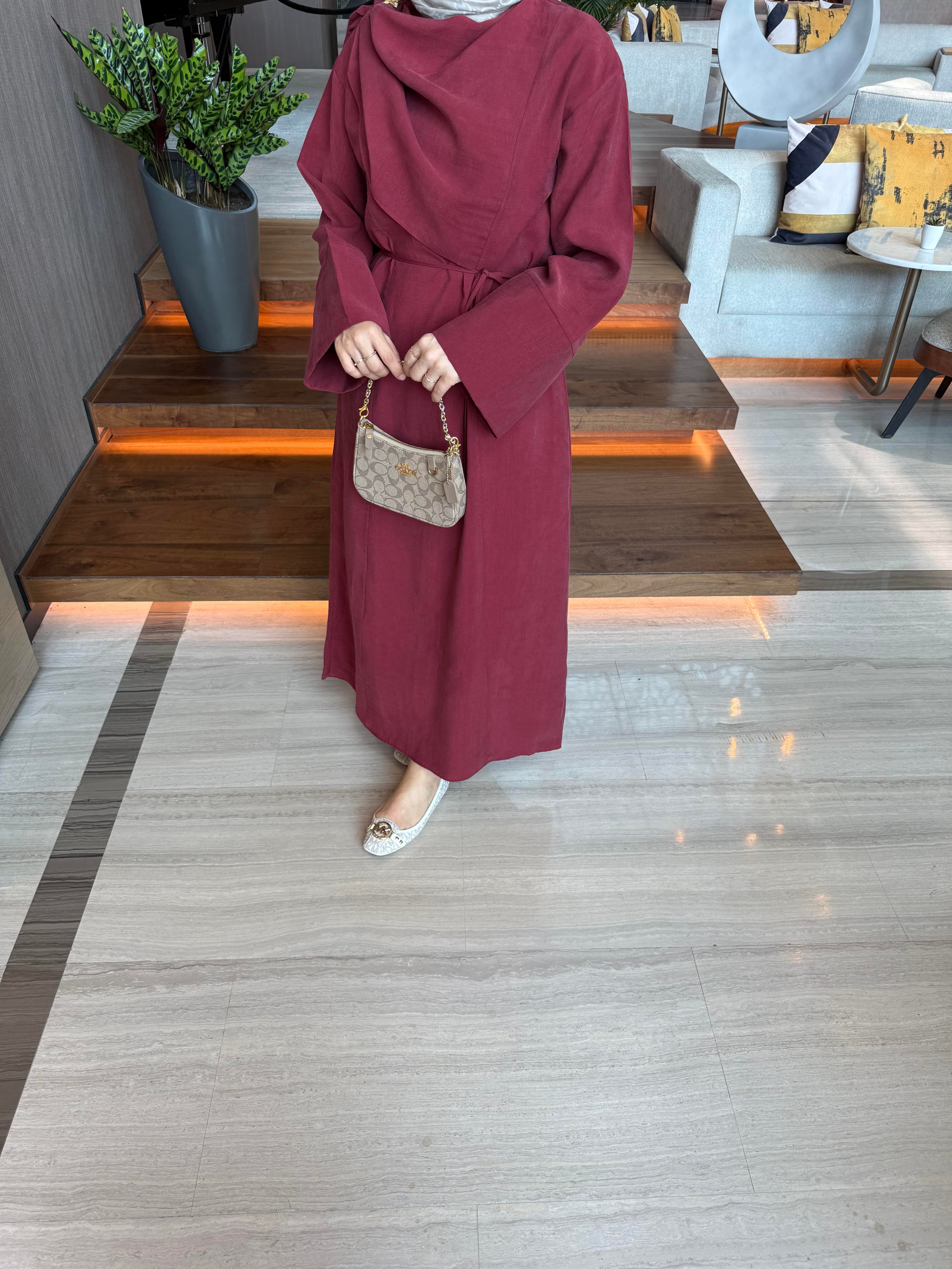 Bronş Elbise Bordo