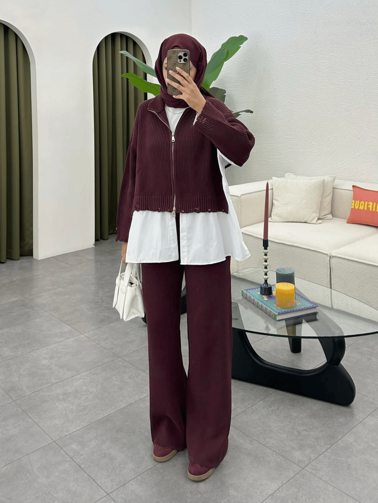 Garnili Triko Takım | Bordo