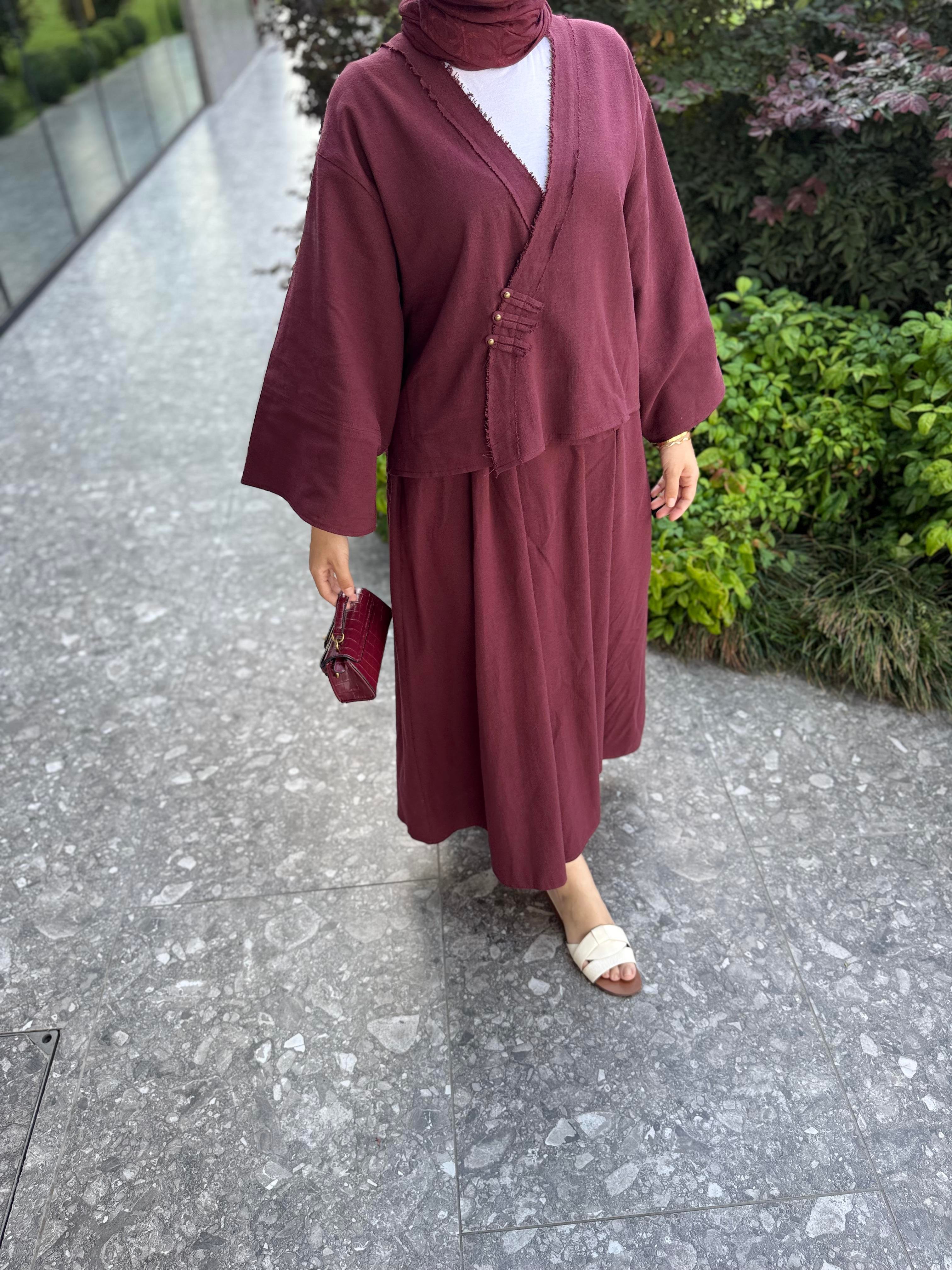 Lilyum Etekli Takım | Bordo