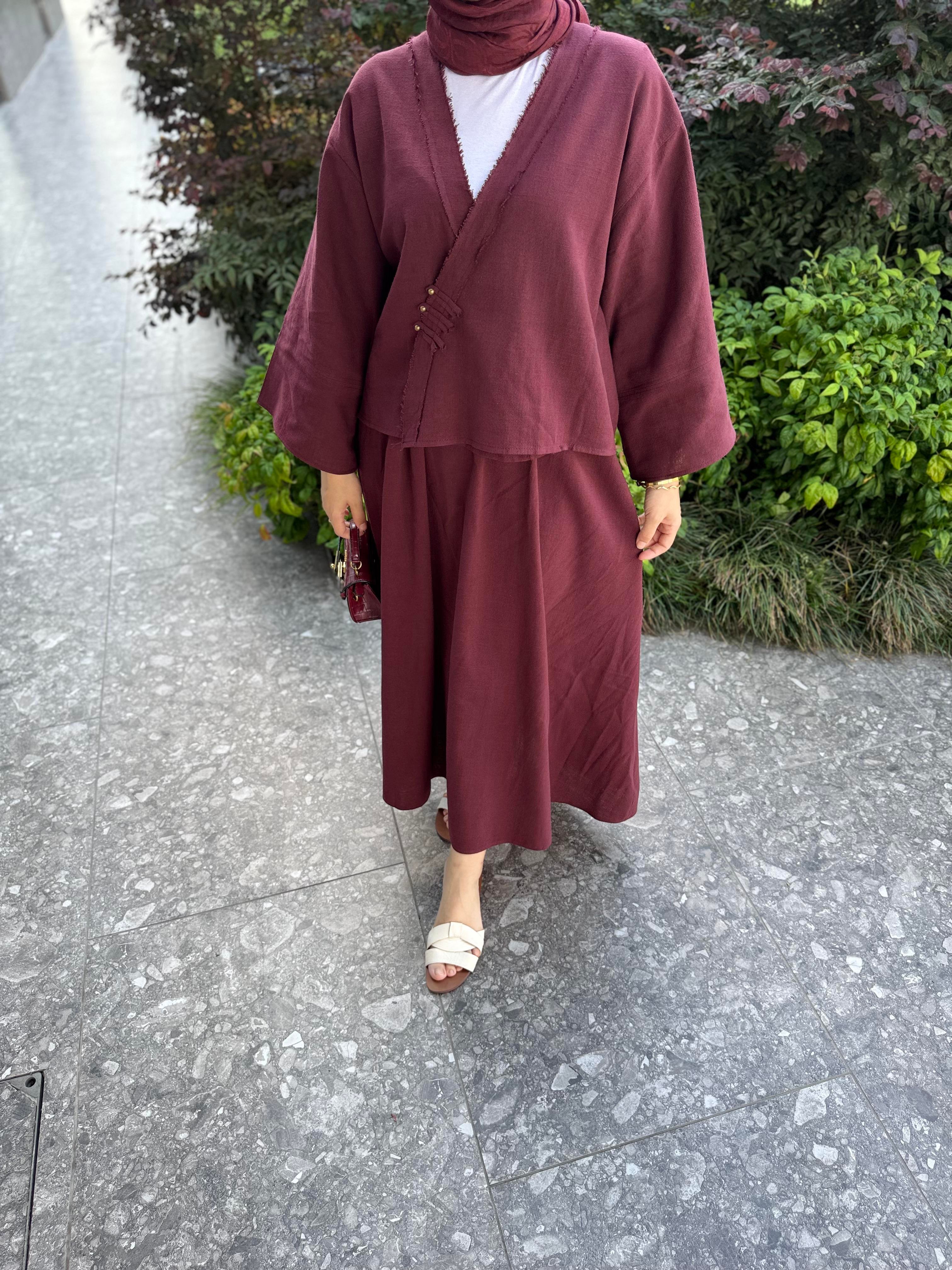 Lilyum Etekli Takım | Bordo
