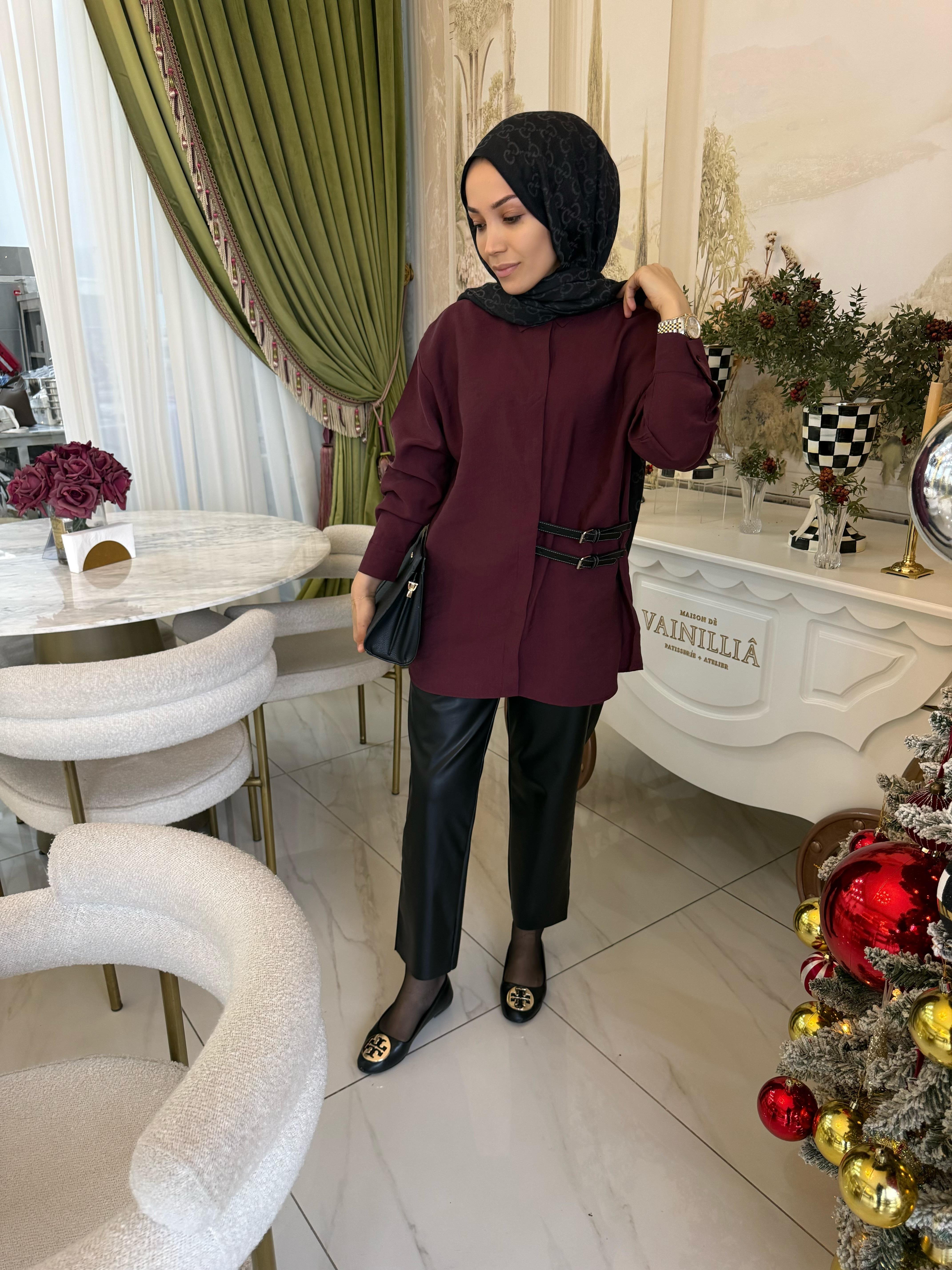 Linay Gömlek | Bordo