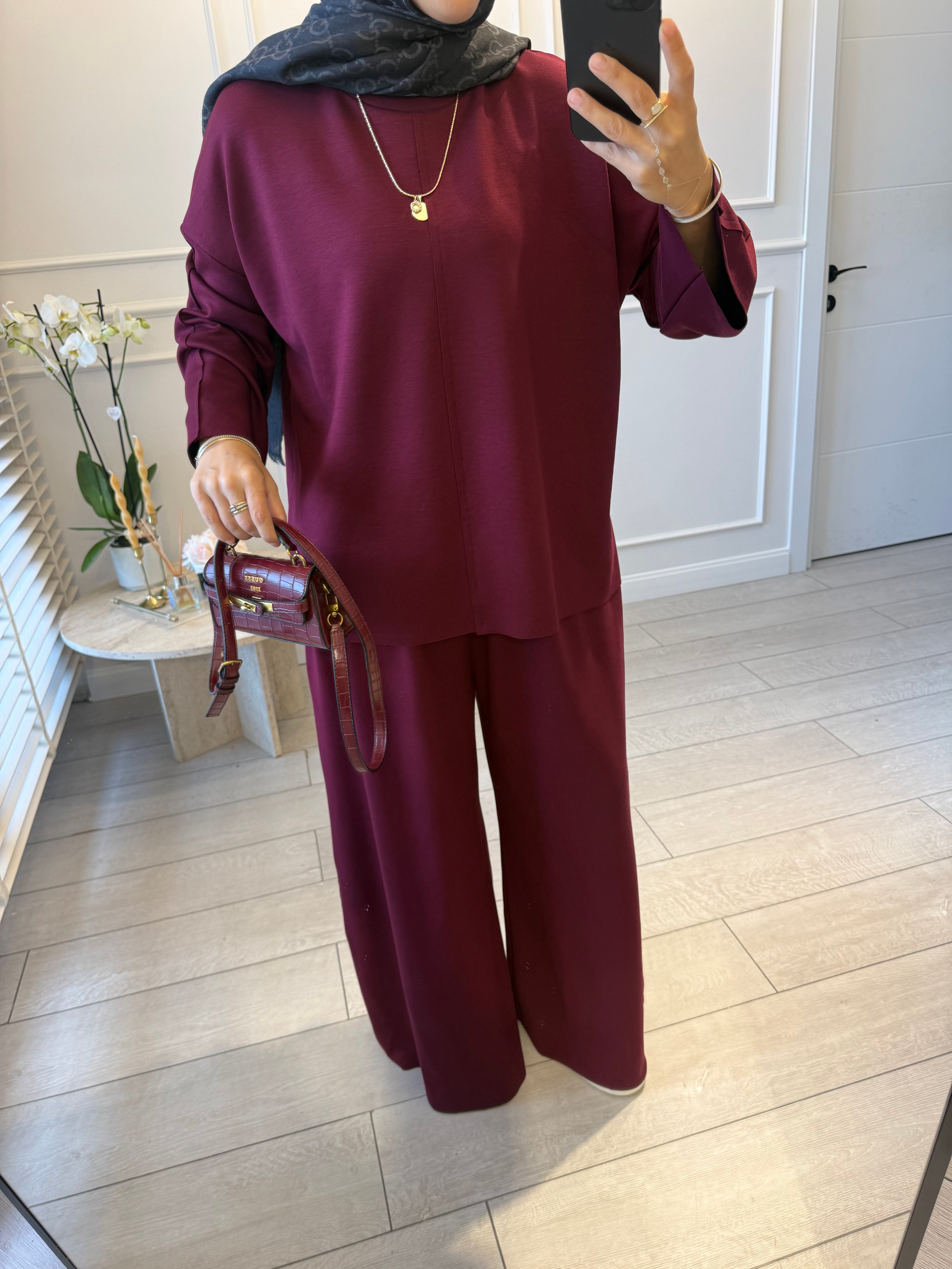 Luxe Oysh takım - Bordo