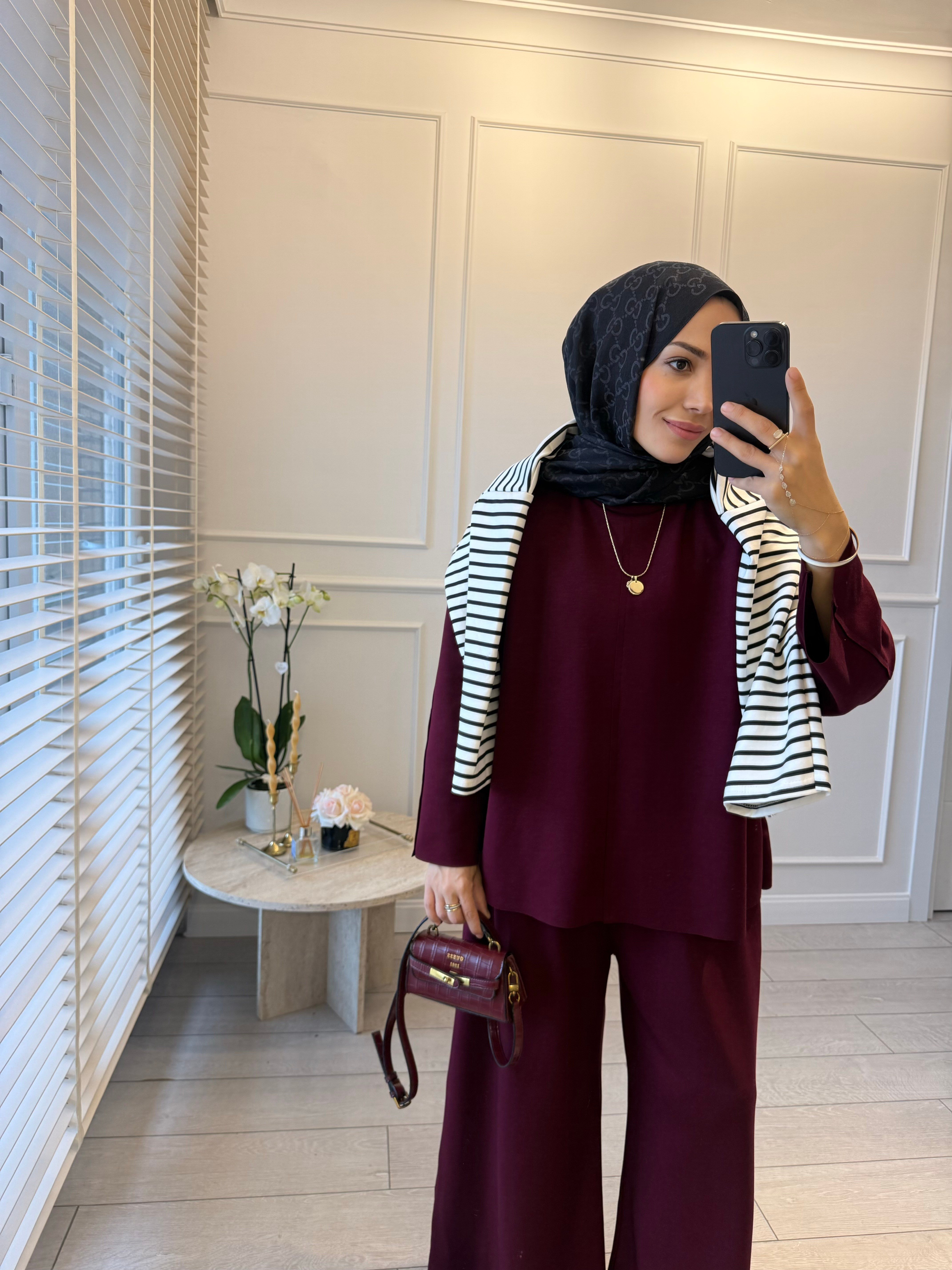 Luxe Oysh takım - Bordo