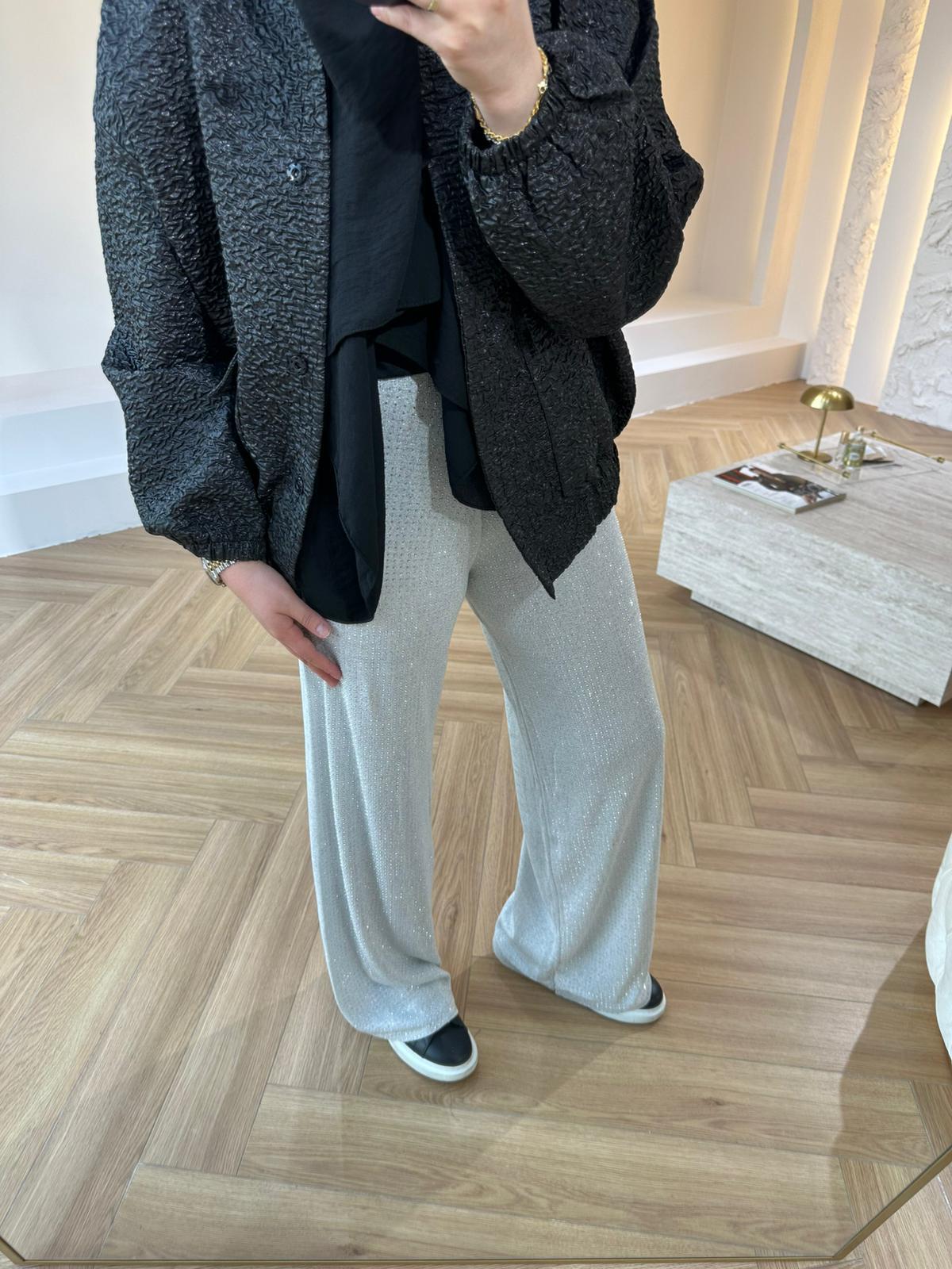 Taşlı Pantolon| Gri