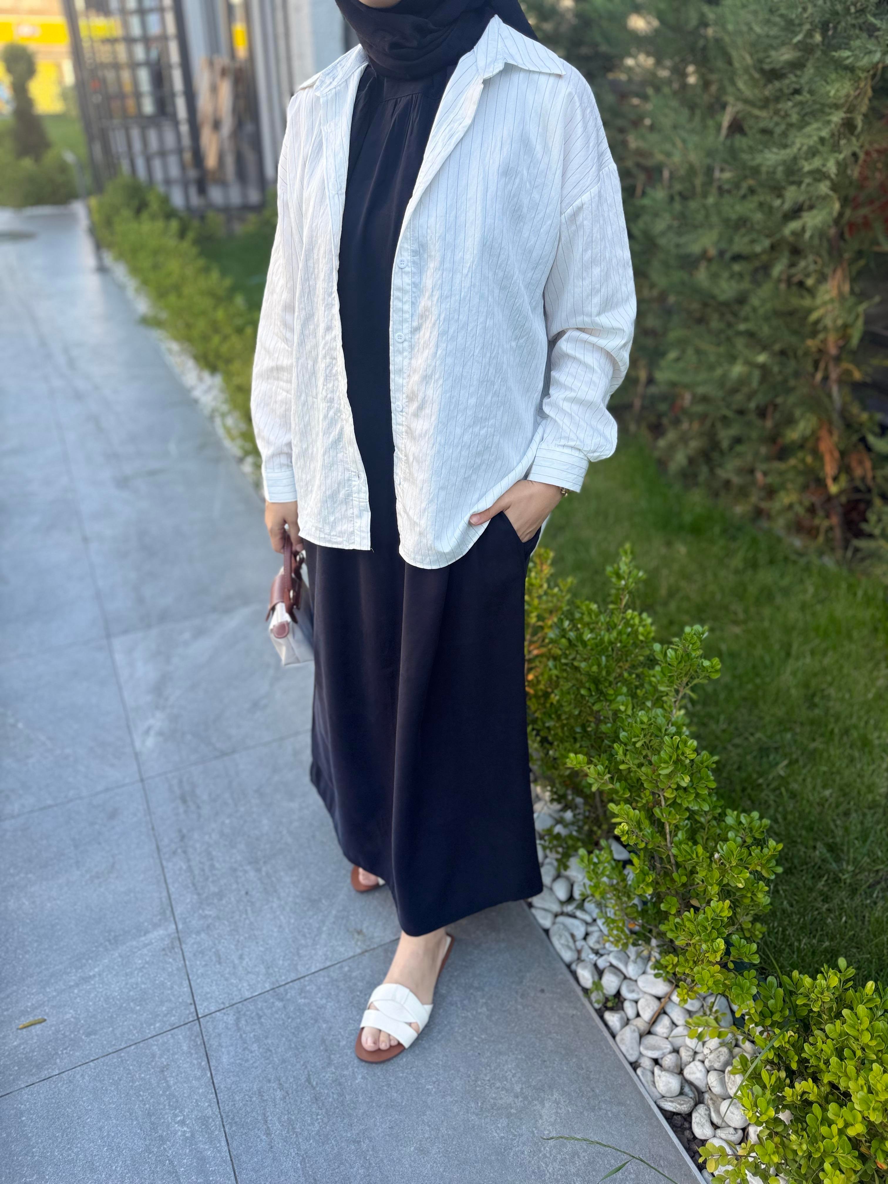 Tensel Elbise Siyah