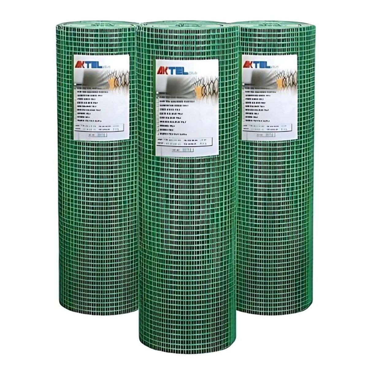 AKTEL 501520 PVC Kaplı Puntalı Tel 12x12 mm – 100 cm (EKO Seri) - Profesyonel Kalın Şantiye, Kafes, İnşaat Çevre Emniyet Çiti ve Yeşil Kaynaklı Tel Rulosu