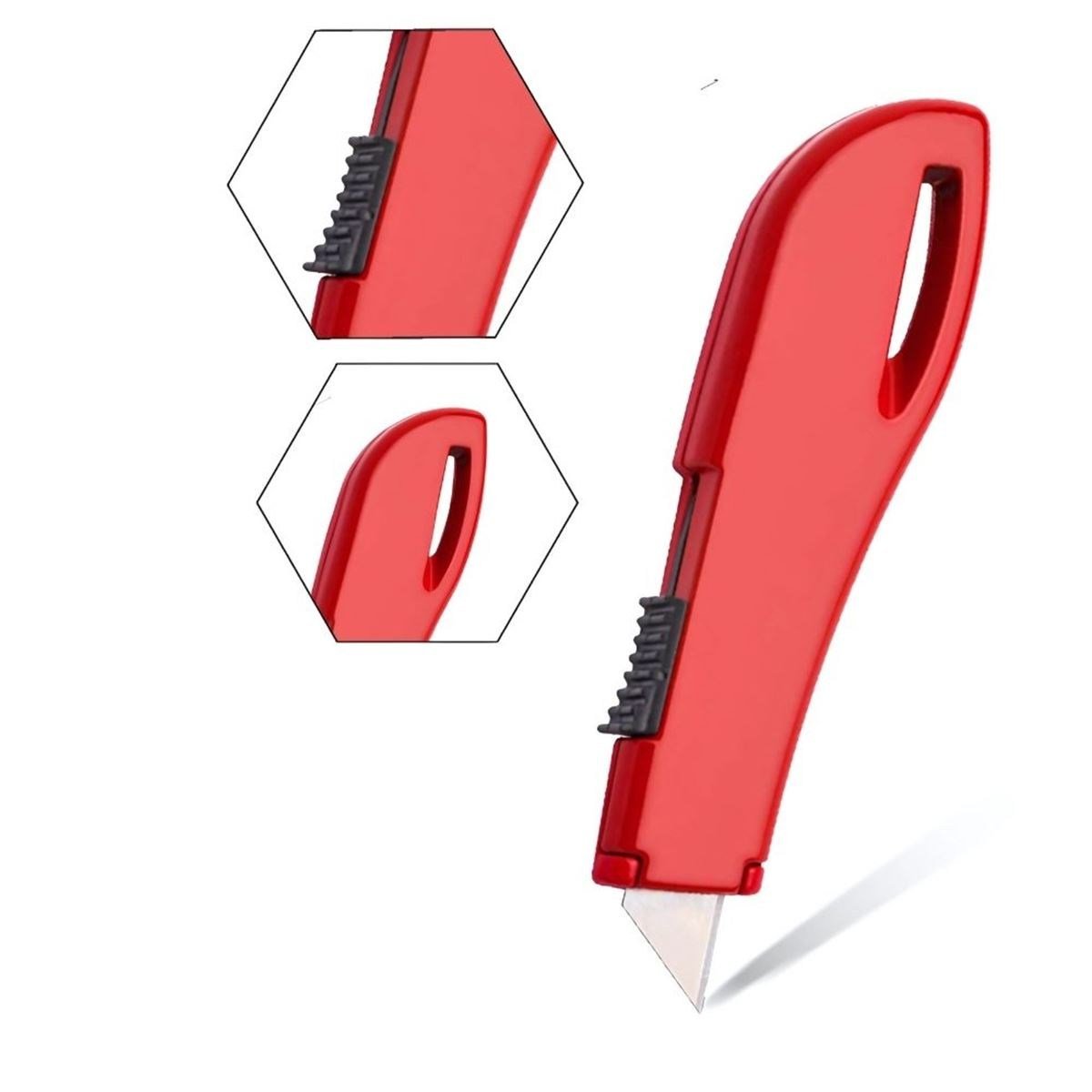 ARSTECH ARS100206 Güvenlikli Maket Bıçağı 18 MM (5104) - Otomatik Geri Çekilmeli İş Güvenliği Tip İSG Falçatası