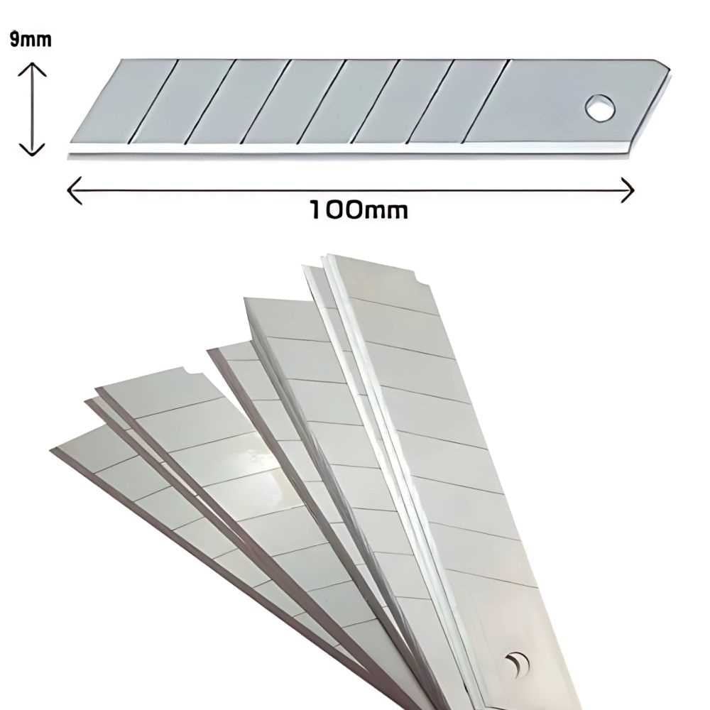 ARSTECH ARS100503 Grafik Maket Bıçağı Ucu 9 MM (1071) - 10'lu Paket Hassas Kesim Kırılabilir Falçata Jileti