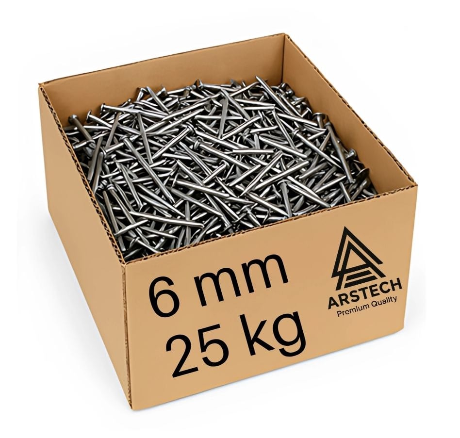 ARSTECH İnşaat Çivisi 60 mm 6'lık - Profesyonel Standart Kalıp, Döşeme ve Ahşap Konstrüksiyon Çivisi