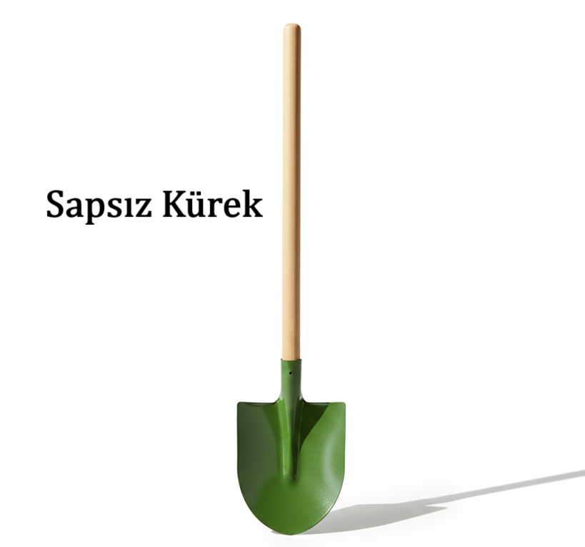 BEREKET İnşaat Küreği No:4 - Profesyonel Geniş Hacimli Çelik Şantiye Kum, Harç ve Beton Küreği