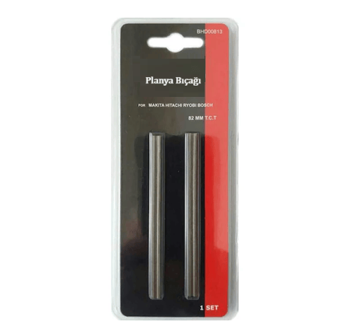 BHD B825512 Planya Bıçağı Jilet Tip Çift Bıçaklı 82 mm - Profesyonel HSS Karbür Alaşımlı Çift Taraflı Elektrikli Planya Yedek Jilet Seti