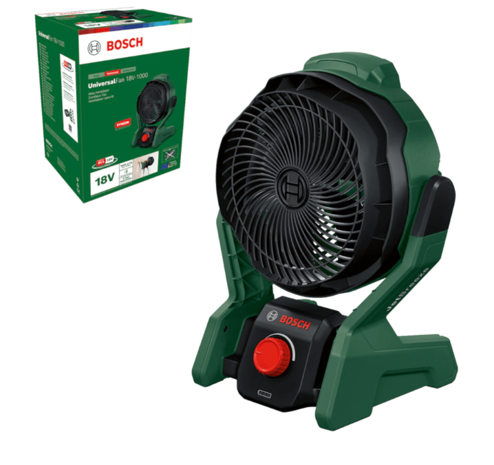 BOSCH Akülü Fan UniversalFan 18V-1000 (Aküsüz) - 18 Volt Taşınabilir Şantiyeci ve Kamp Tipi Vantilatör