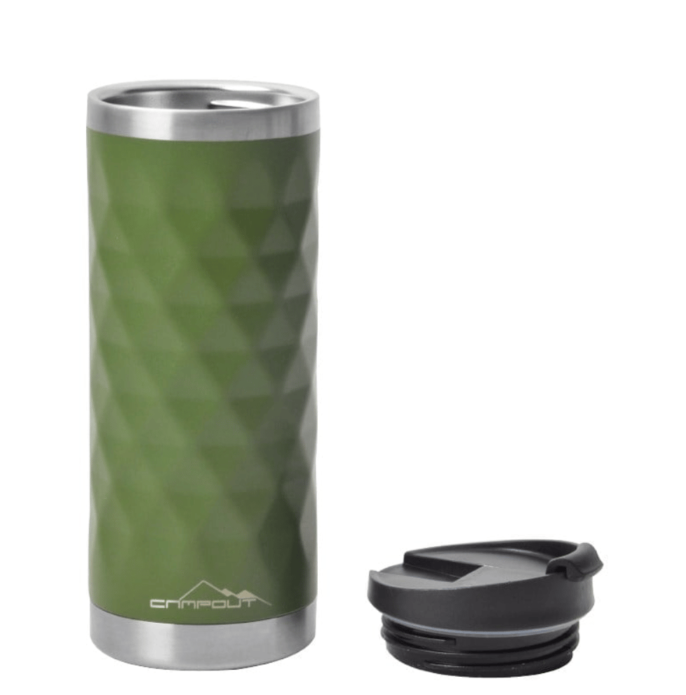 CAMPOUT Çay Kahve Termosu Yeşil - 1 Litre Vakumlu Paslanmaz Çelik Sızdırmaz Outdoor Termos
