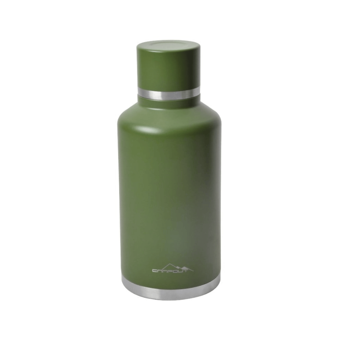 CAMPOUT Çift Katmanlı Termos 2000 ml Yeşil - 2 Litre Vakumlu Paslanmaz Çelik Dev Boy Kamp Termosu