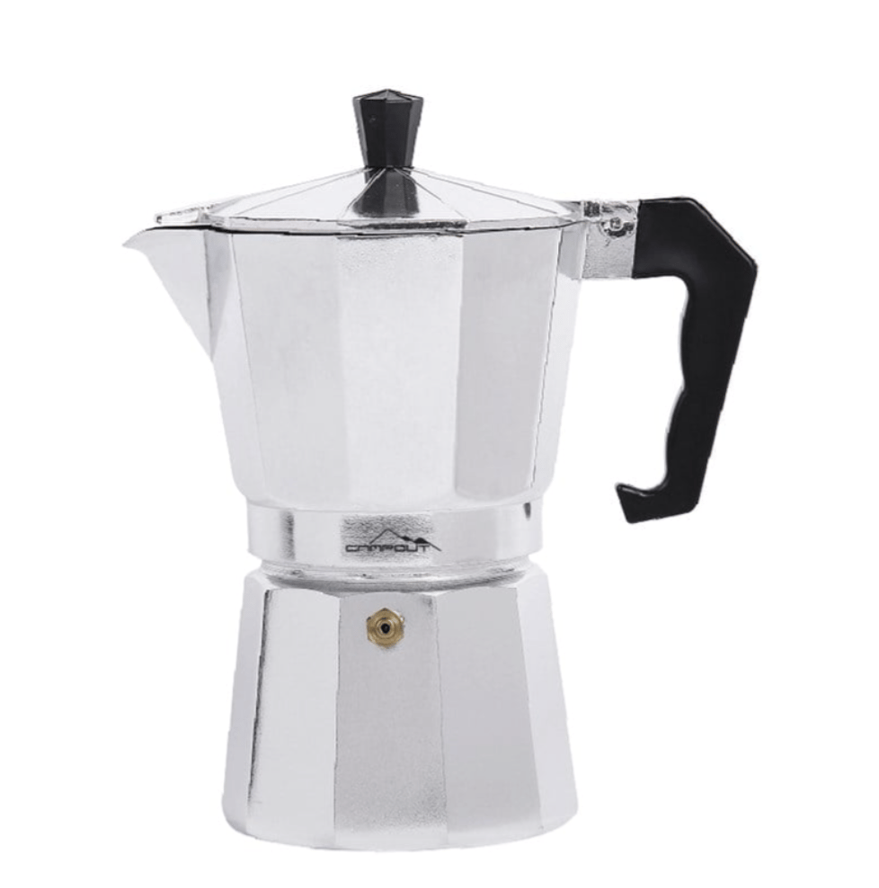 CAMPOUT Espresso Mocha Pot 9 Bardak - Geleneksel İtalyan Tipi Alüminyum Kamp Kahve Makinesi