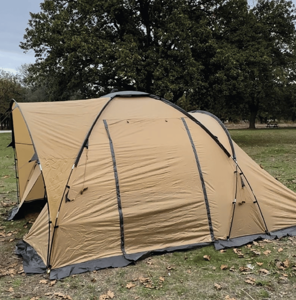 CAMPOUT FAMILY MAXI Çadır Gold 475x340x215 - Lüks Aile Tipi Su Geçirmez Geniş Kamp Çadırı