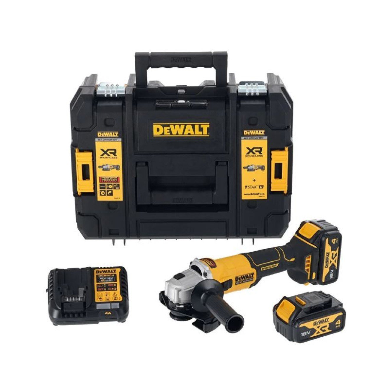 DEWALT 18V 4.0Ah Çift Akülü Kömürsüz 125mm Profesyonel Avuç Taşlama Makinesi