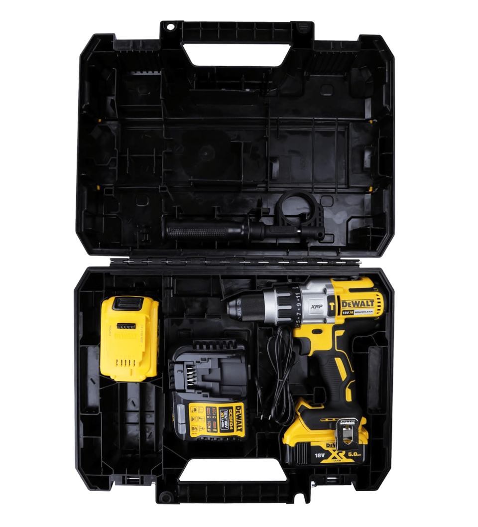 DEWALT DCD996P2 18V 5.0Ah Çift Akülü Kömürsüz Darbeli Matkap Vidalama (95Nm Tork)