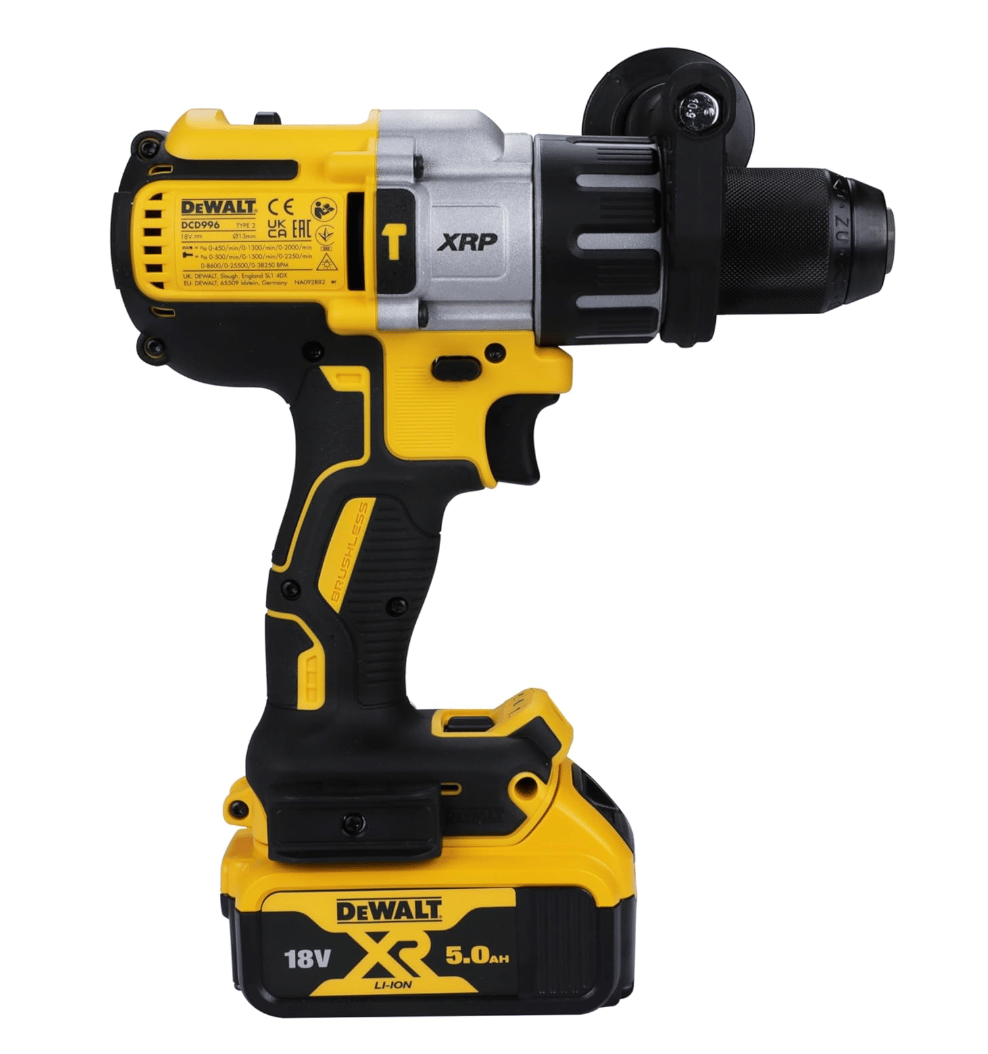 DEWALT DCD996P2 18V 5.0Ah Çift Akülü Kömürsüz Darbeli Matkap Vidalama (95Nm Tork)