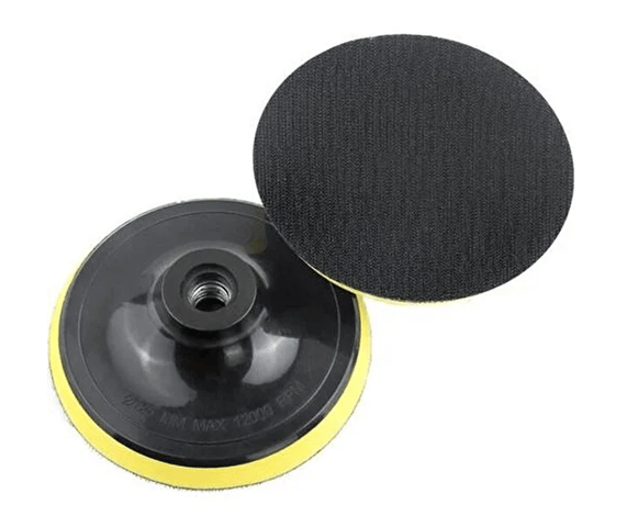 DMAX DMX4021 Cırt Zımpara Tabanı 115 mm - Profesyonel M14 Paslanmaz Göbekli Avuç Taşlama Matkap Uyumlu Cırtlı Zımpara Pedi