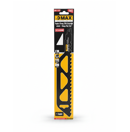 DMAX DMX4184 Ytong Gaz Beton Tilki Kuyruğu Testere Bıçağı 305 mm - Profesyonel Karbür Elmas Dişli Şantiye Tipi Panter Testere Ağzı