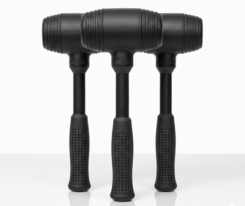 ELTOS Ergonomik Lastik Tokmak 50 MM - Seramik, Granit, Fayans ve Hassas Parke Döşeme Tipi Geri Tepmesiz Kauçuk Çekiç