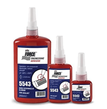 EMS FORCE 5543 Boru Sızdırmazlık Kalın Diş Teflon Katkılı Sıvı Conta 250 ml - Profesyonel Yüksek Basınçlı Anaerobik Metal Dişli Sızdırmazlık Macunu