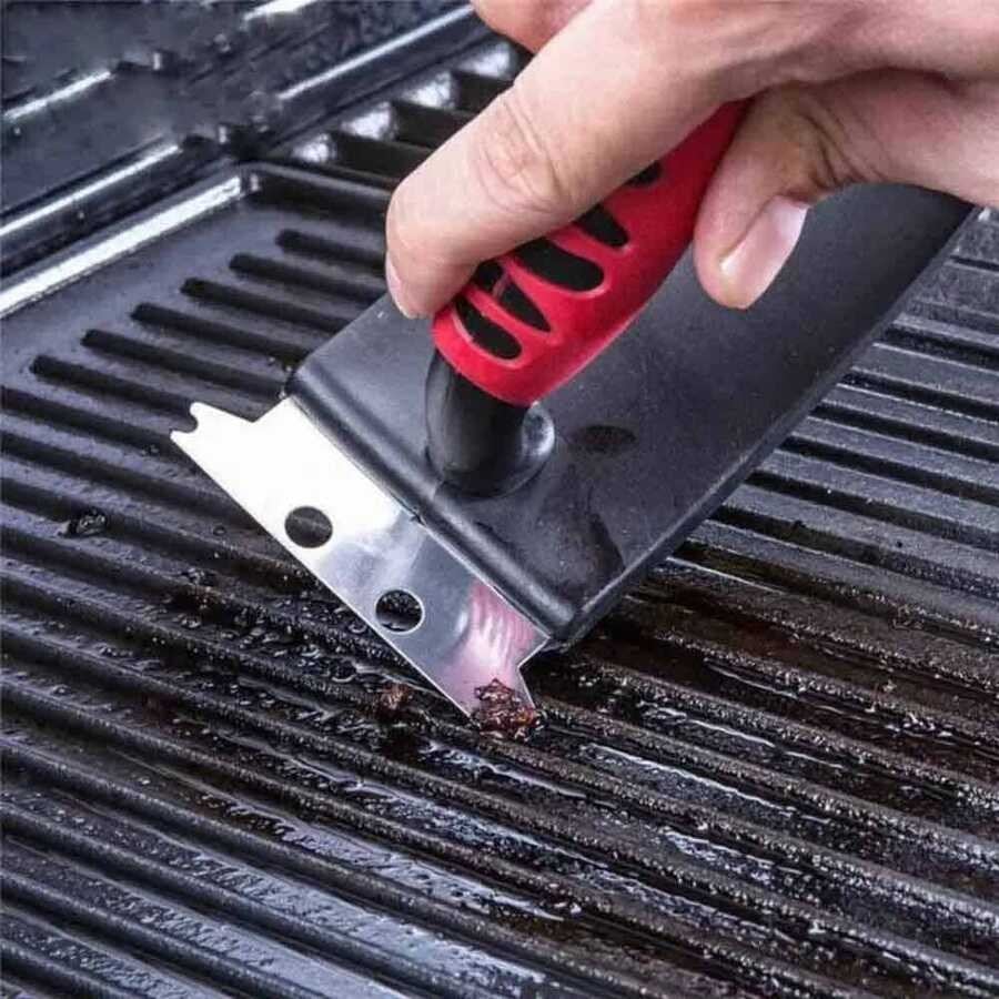 EPINOX BFS-02 Süngerli Barbekü Fırçası – Profesyonel Kazımalı ve Tel Temizlik Fırçası