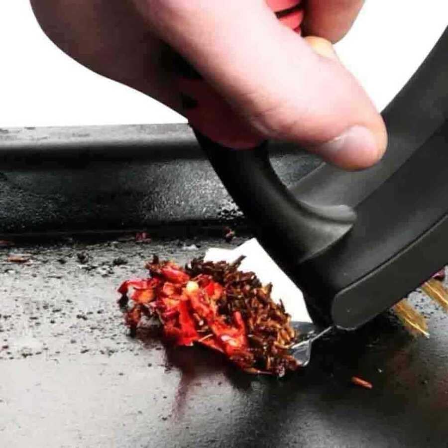 EPINOX BFS-02 Süngerli Barbekü Fırçası – Profesyonel Kazımalı ve Tel Temizlik Fırçası