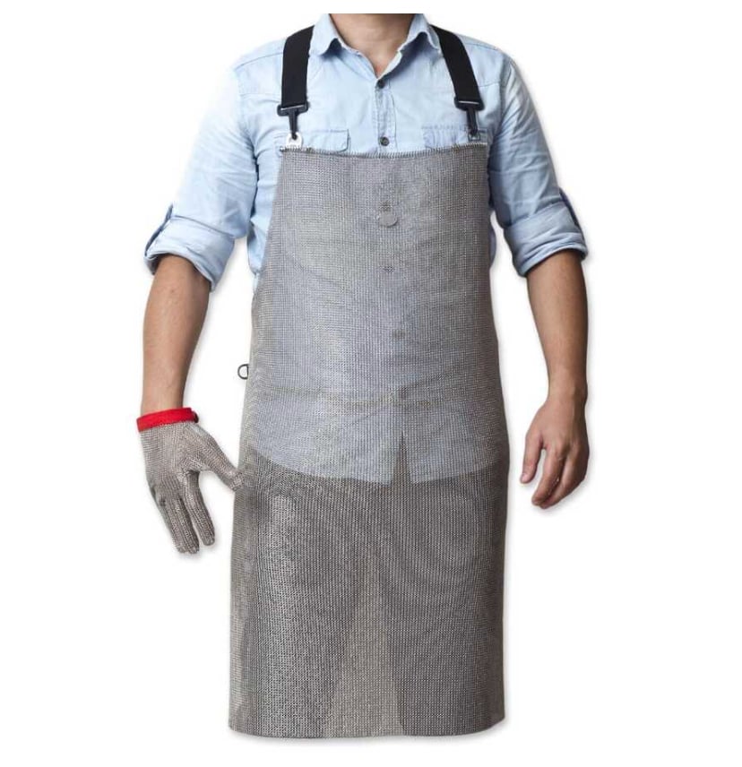 EPINOX Çelik Örgü Kesilmez Kasap Önlüğü 55x70 cm (ON-5570) - Paslanmaz Apron Zırh Önlük
