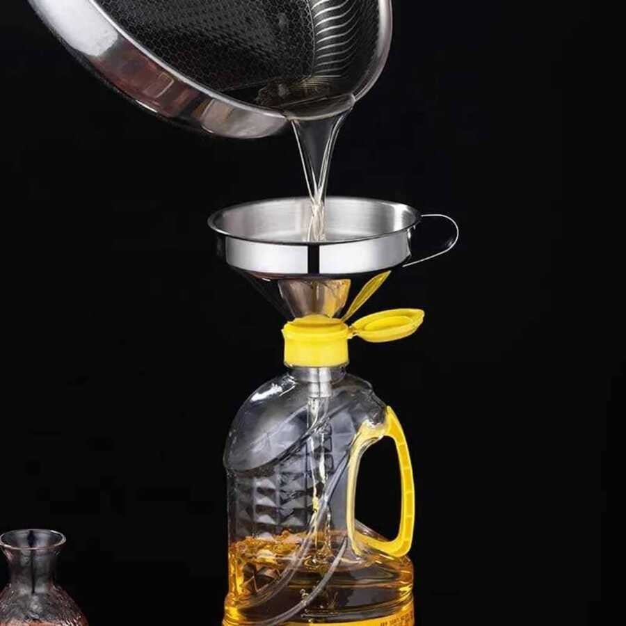EPINOX HUN-13 Paslanmaz Süzgeçli Huni 13 cm – Profesyonel Sıvı Aktarma ve Süzme Hunisi